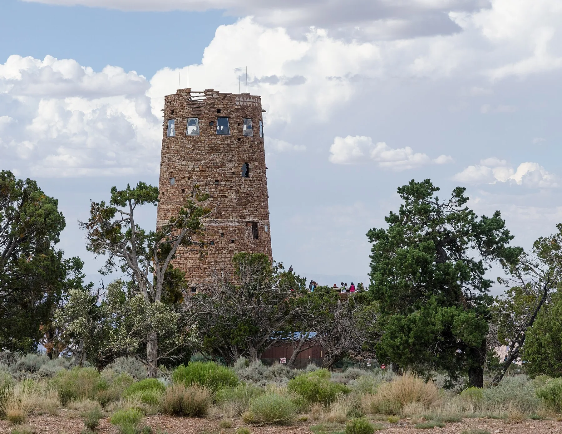 La torre Desert View Watchtower, en el Gran Cañón