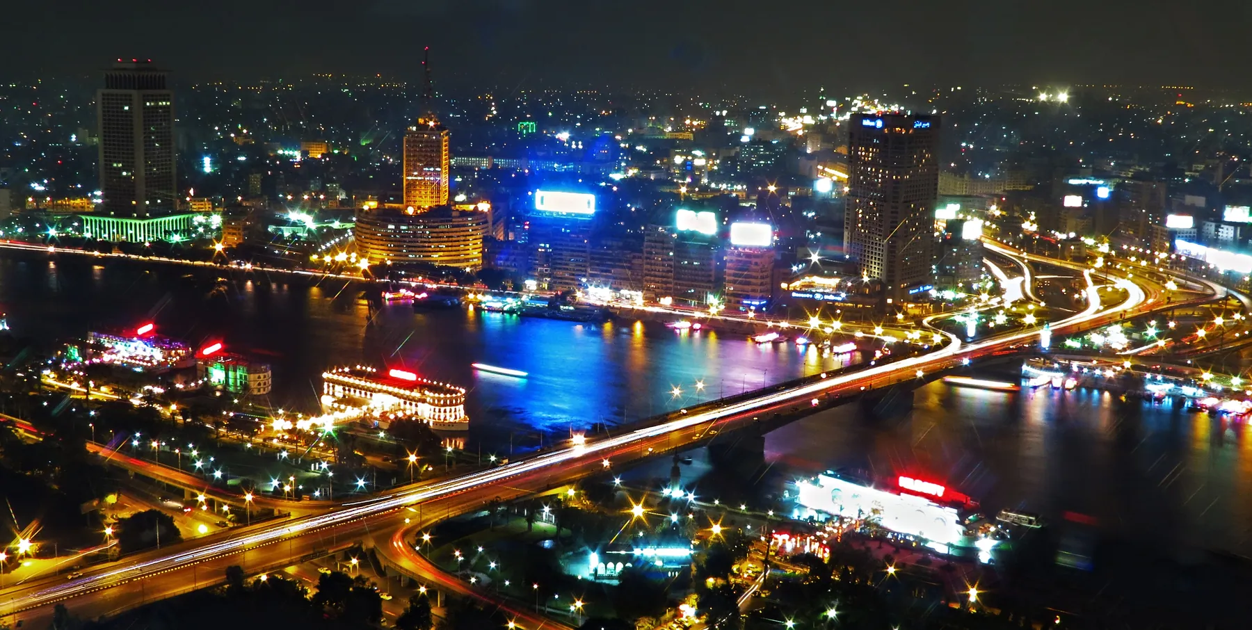 Cairo and the Nile at night