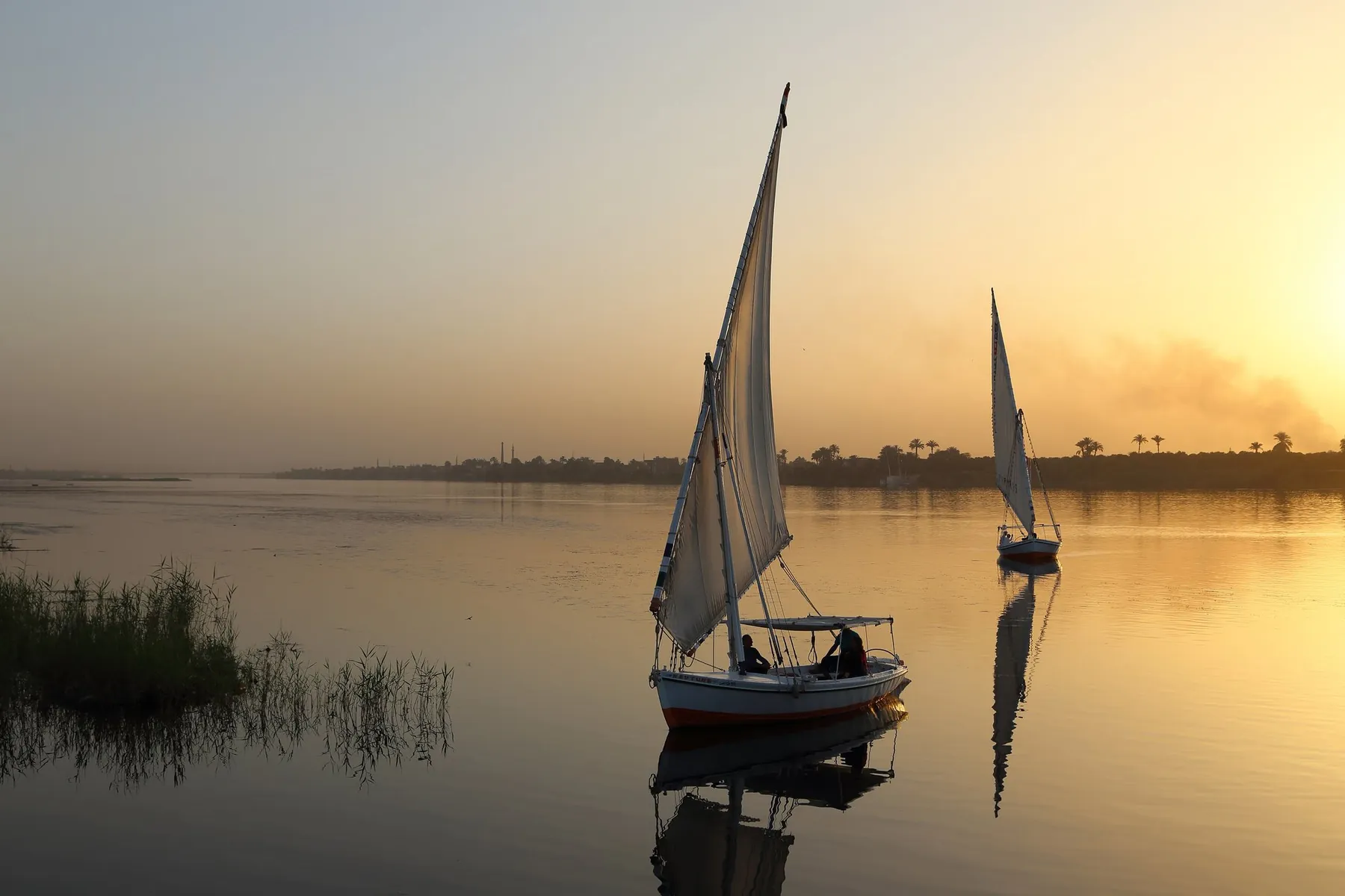 Feluccas on the Nile at Luxor