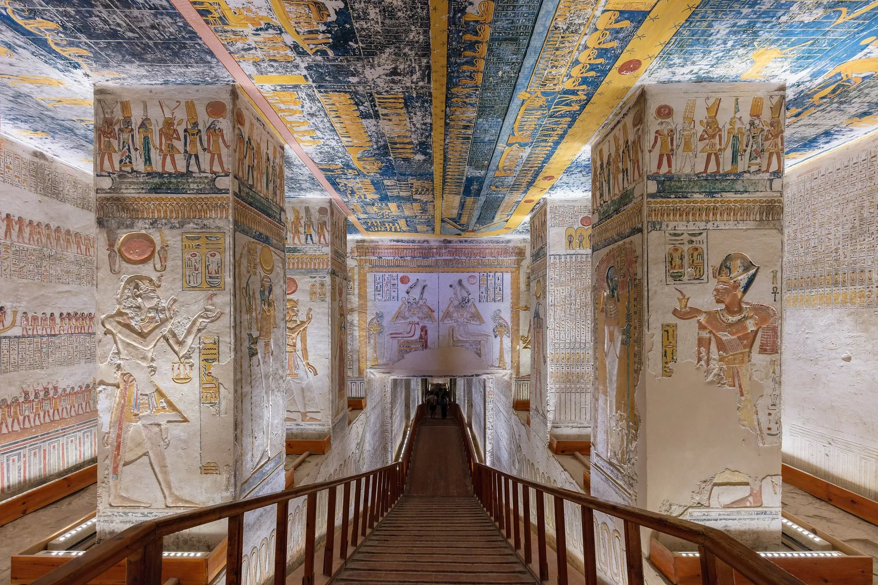 A painted tomb in the Valley of the Kings